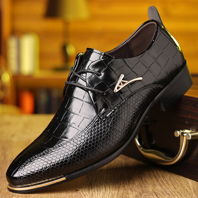 Zapatos de Cuero Formal Punta Fina Talla Grande - Calzado Ejecutivo Premium para Hombre