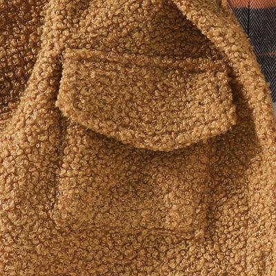 Abrigo Reversible de Cuadros con Forro Polar Otoño - Image 10