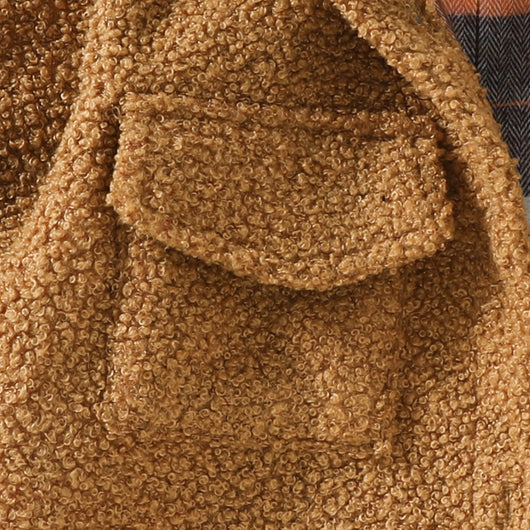 Abrigo Reversible de Cuadros con Forro Polar Otoño - Image 10