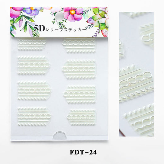 Calcomanías de Uñas con Relieve Serie Flores - Image 5