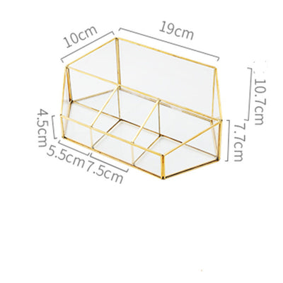 Caja de Almacenamiento de Vidrio con Borde de Cobre - Image 8