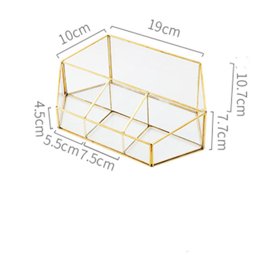 Caja de Almacenamiento de Vidrio con Borde de Cobre - Image 8