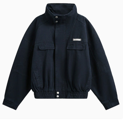 Abrigo Urbano Cuello Alto Efecto Desgastado para Hombre - Image 11