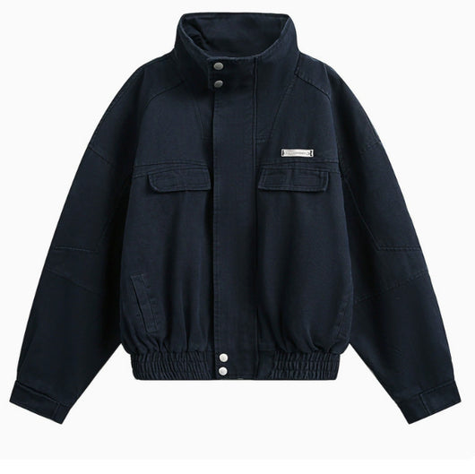Abrigo Urbano Cuello Alto Efecto Desgastado para Hombre - Image 11