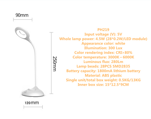 Lámpara de Escritorio LED Recargable con Pinza y Función Plegable - Image 3