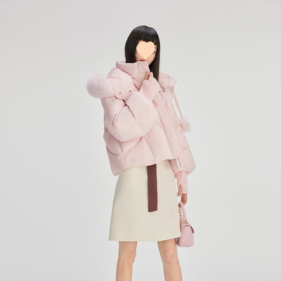 Chaqueta Corta Acolchada de Lujo con Capucha - Image 7