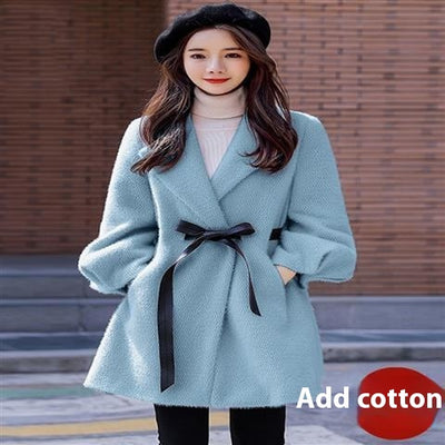 Abrigo de Lana Coreano Suelto y Grueso para Otoño e Invierno - Image 10