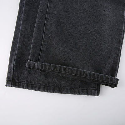 Jeans Rectos de Cintura Alta con Detalles Asimétricos - Image 18