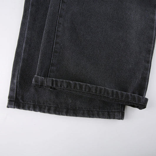 Jeans Rectos de Cintura Alta con Detalles Asimétricos - Image 18