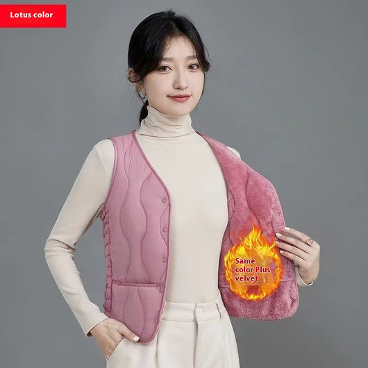 Chaleco Acolchado Térmico Ajustado para Mujer con Forro Polar - Image 12