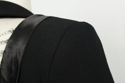 Abrigo Slim Fit con Cadena Diamante para Mujer - Image 20