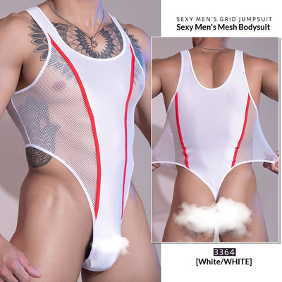 Body de Malla Transparente para Hombre con Acabado Brillante y Elástico - Image 7