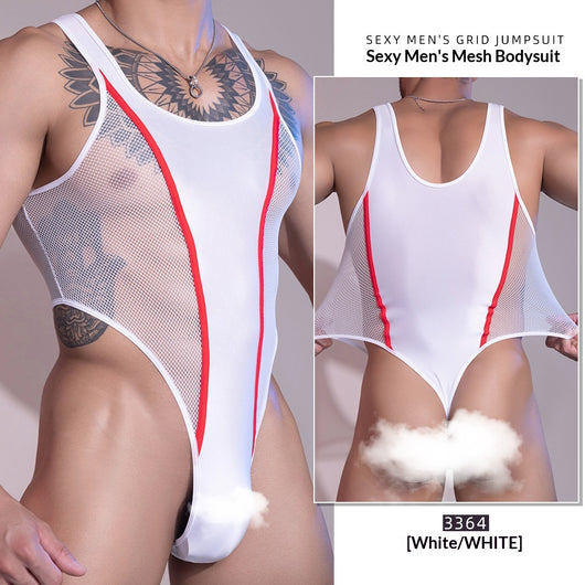 Body de Malla Transparente para Hombre con Acabado Brillante y Elástico - Image 7