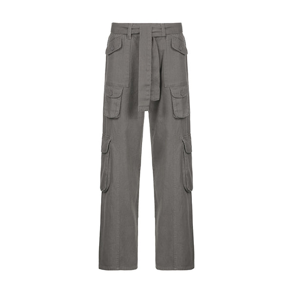 Pantalones Vaqueros Grises Retro Estilo Europeo para Mujer