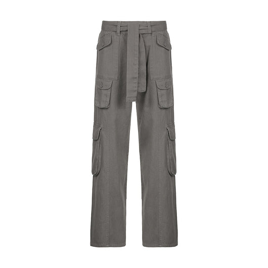 Pantalones Vaqueros Grises Retro Estilo Europeo para Mujer - Image 2