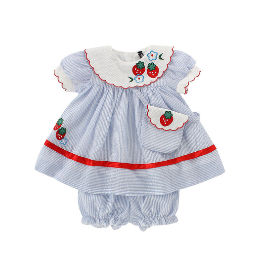 Falda Vertical con Solapa de Fresa para Niña - Image 9