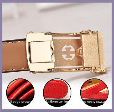 Cinturón Delgado para Mujer con Hebilla Automática de Cuero - Image 17