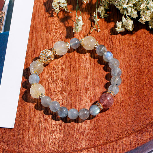 Pulsera de Cristal Amarillo Viento Frío - Regalo Perfecto para Tanabata - Image 5