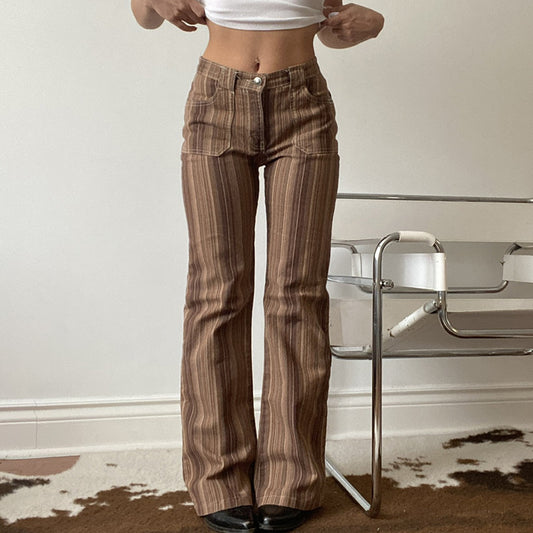 Jeans Degradado Retro Estilo Hot Girl para Mujer