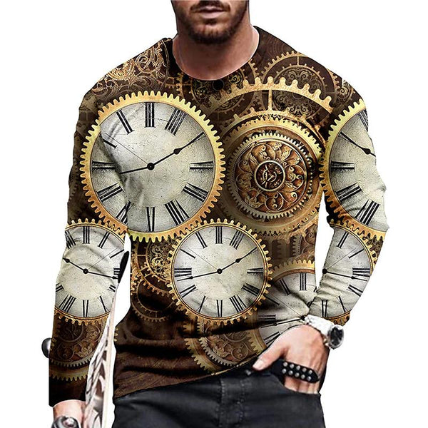 Playera Manga Larga Cuello Redondo para Hombre