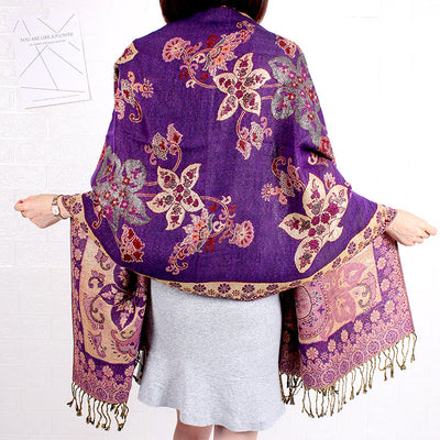 Pañuelo Zijinhua de Cachemira para Mujer - Image 4