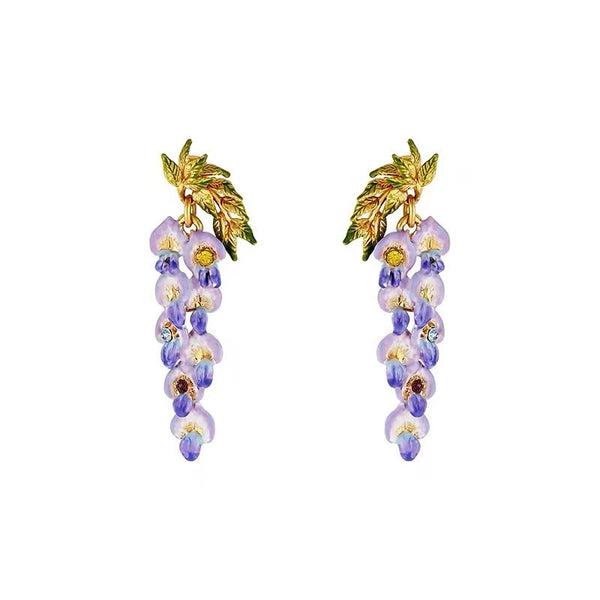 Collar con Aretes de Flor de Glicina - Accesorios de Lujo Minimalista - Image 7