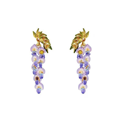 Collar con Aretes de Flor de Glicina - Accesorios de Lujo Minimalista - Image 7