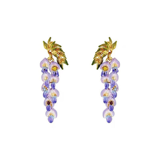 Collar con Aretes de Flor de Glicina - Accesorios de Lujo Minimalista - Image 7