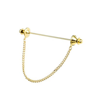 Broche de Camisa para Hombre con Cadena y Borla Metálica - Image 5