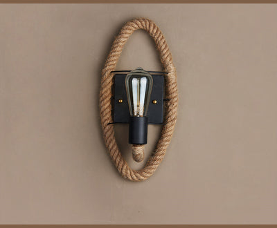 Lámpara de Pared Industrial Retro con Cuerda de Cáñamo - Image 11