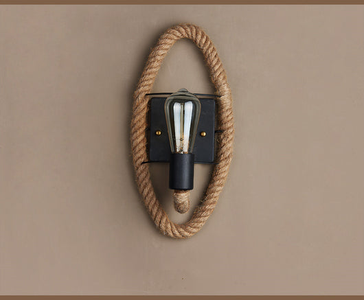 Lámpara de Pared Industrial Retro con Cuerda de Cáñamo - Image 11