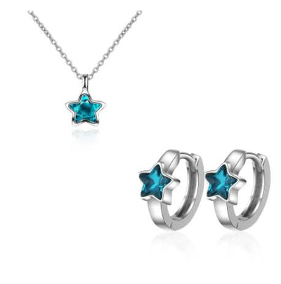 Cadena de Clavícula con Estrella Azul y Cierre de Oreja - Image 11