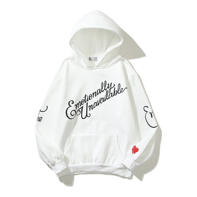Sudadera con Capucha Retro Graffiti Alfabeto Desgastado Unisex - Image 6