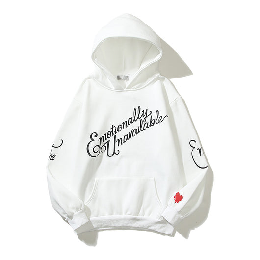 Sudadera con Capucha Retro Graffiti Alfabeto Desgastado Unisex - Image 6