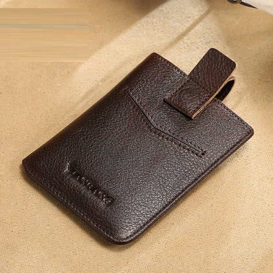 Cartera Minimalista Antirrobo de Cuero Premium para Documentos y Tarjetas