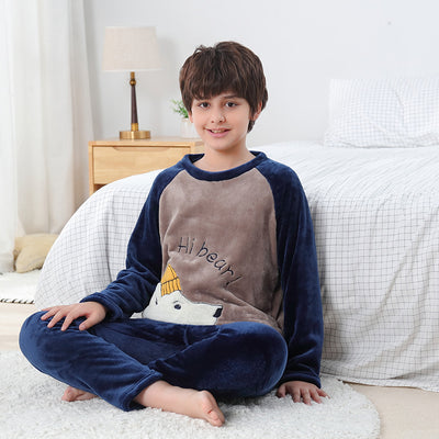 Pijama Infantil Otoño Invierno Cuello Redondo con Diseños Animados - Image 3