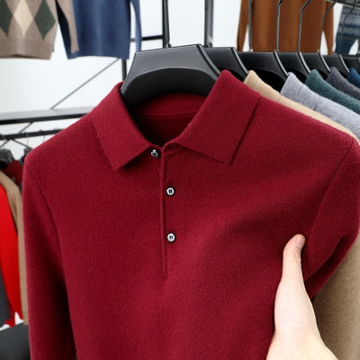 Polo Cuello Vuelto de Punto Manga Larga para Hombre - Image 18