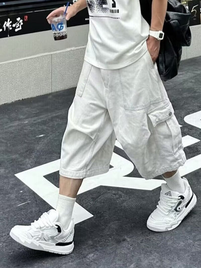 Pantalones Cargo Sueltos Recortados de Corte Recto - Estilo Casual Trendy - Image 11