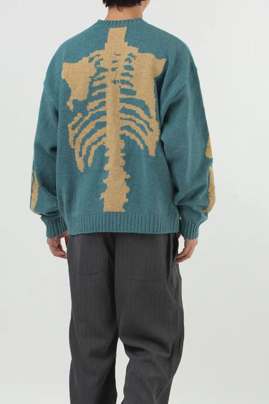 Suéter Tejido Holgado con Diseño de Calavera para Uso Casual - Image 29