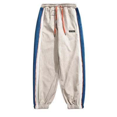 Pantalón Suelto de Gamuza con Contraste de Colores y Cintura Ajustable - Image 5