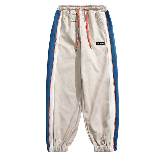Pantalón Suelto de Gamuza con Contraste de Colores y Cintura Ajustable - Image 5