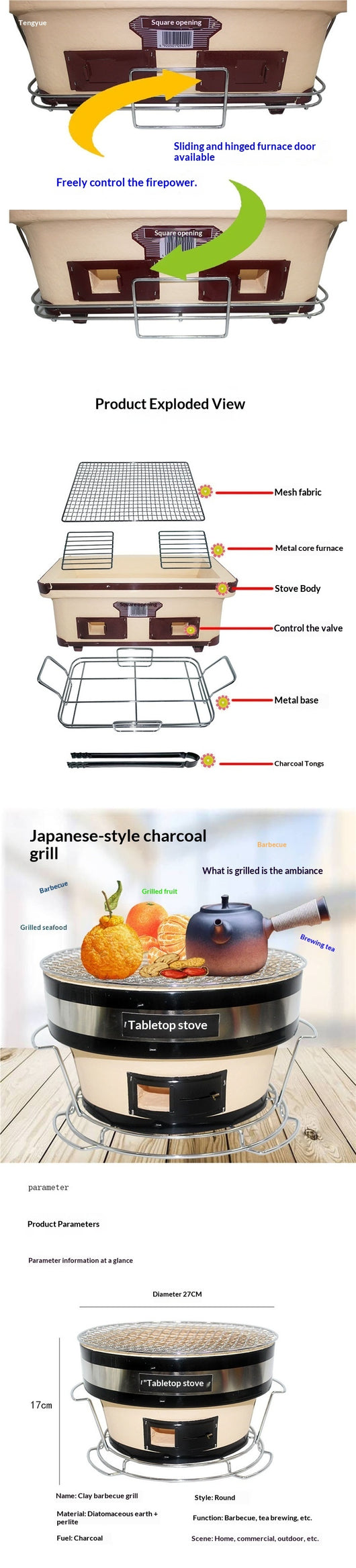 Estufa de Barro Estilo Japonés para Barbacoa, Hot Pot y Té - Image 10