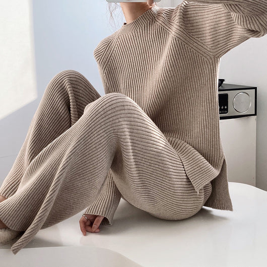 Conjunto de Punto Cómodo: Suéter Cálido + Pantalón Ancho - Image 14