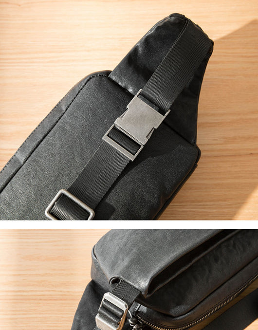 Bolsa de Pecho en Cuero Genuino para Hombre - Estilo Moderno - Image 9