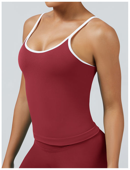 Chaleco Deportivo Mujer Espalda Descubierta Contraste de Colores - Image 27