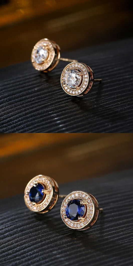 Aretes Hombre Circonita Diamante Completo Cielo Estrellado Redondos - Image 14