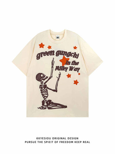 Camiseta Estampado Calavera Retro Americano - Image 8