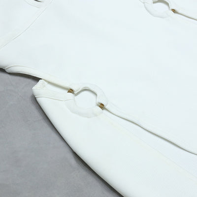 Vestido de Noche Blanco con Escote V Profundo para Verano - Image 6