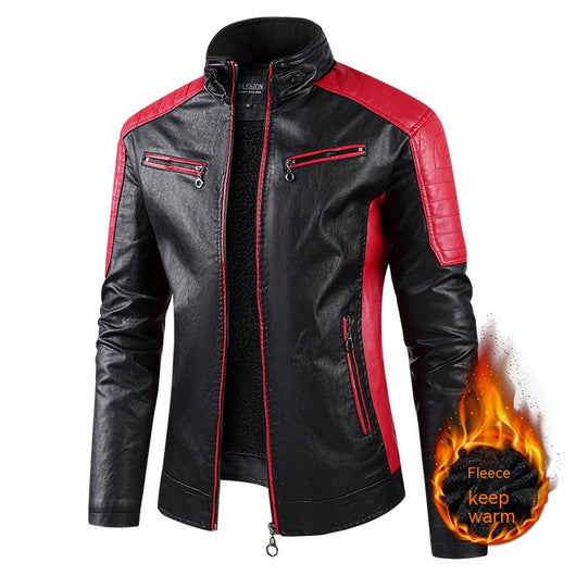 Abrigo de Cuero para Hombre con Forro Polar - Estilo Europeo Otoño Invierno - Image 3