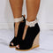 Sandalias Romanas Cuña Elegante con Tiras Ajustables
